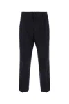 Dries Van Noten Penrud Pinstripe Pleated Wool Trousers In Dark Blue