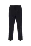 Dries Van Noten Penrud Pinstripe Pleated Wool Trousers In Navy