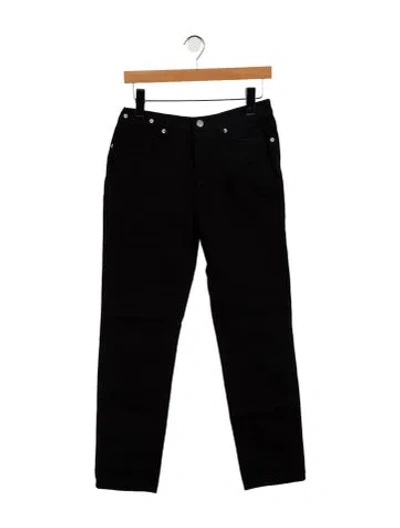 Pre-owned Dries Van Noten Mid-rise Straight Leg Jeans In Black