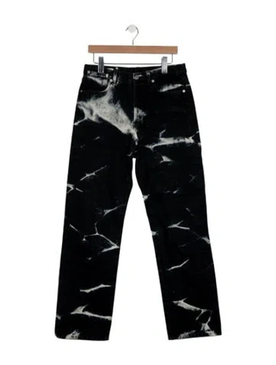 Pre-owned Dries Van Noten Mid-rise Straight Leg Jeans In Black