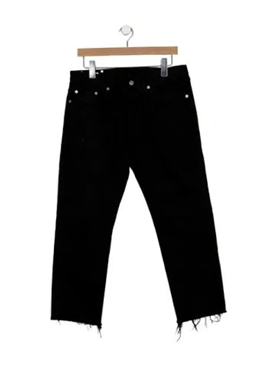 Pre-owned Dries Van Noten Mid-rise Straight Leg Jeans In Black