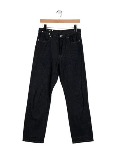 Pre-owned Dries Van Noten Mid-rise Straight Leg Jeans In Black