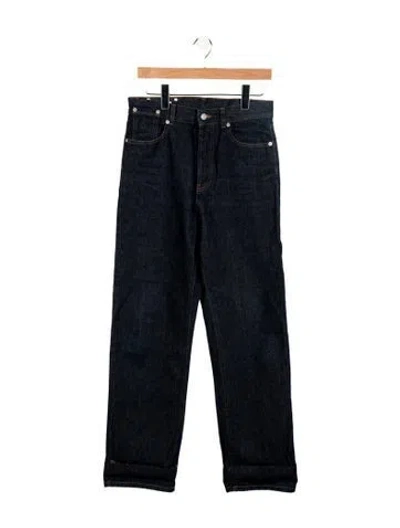 Pre-owned Dries Van Noten Mid-rise Straight Leg Jeans In Blue
