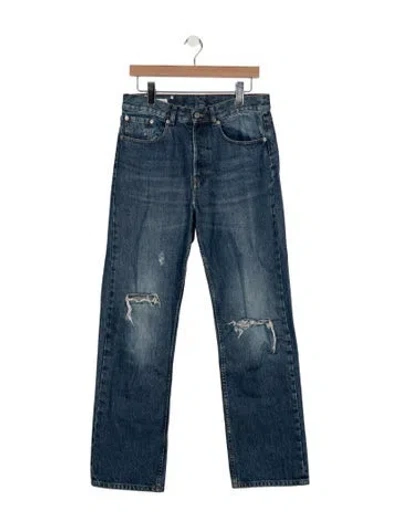 Pre-owned Dries Van Noten Mid-rise Straight Leg Jeans In Blue