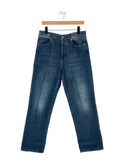 Pre-owned Dries Van Noten Mid-rise Straight Leg Jeans In Blue