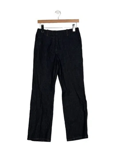 Pre-owned Dries Van Noten Mid-rise Straight Leg Jeans In Blue