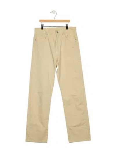 Pre-owned Dries Van Noten Mid-rise Straight Leg Jeans In Green