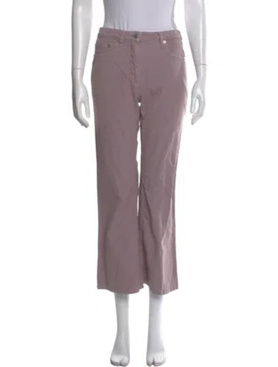 Pre-owned Dries Van Noten Mid-rise Straight Leg Jeans In Purple