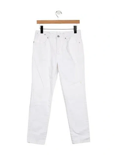 Pre-owned Dries Van Noten Mid-rise Straight Leg Jeans In White