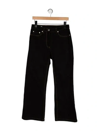 Pre-owned Dries Van Noten Mid-rise Wide Leg Jeans In Black
