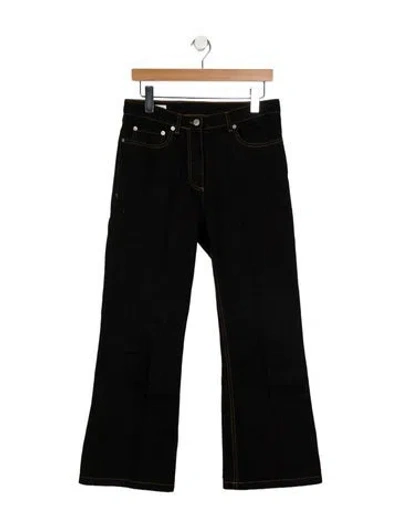 Pre-owned Dries Van Noten Mid-rise Wide Leg Jeans In Black