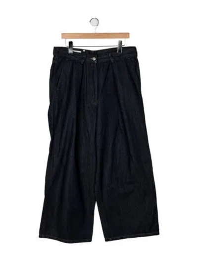 Pre-owned Dries Van Noten Mid-rise Wide Leg Jeans In Blue