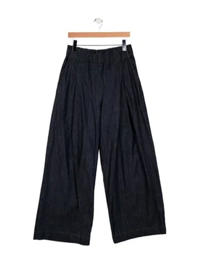 Pre-owned Dries Van Noten Mid-rise Wide Leg Jeans In Blue