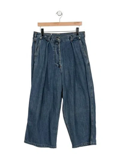 Pre-owned Dries Van Noten Mid-rise Wide Leg Jeans In Blue