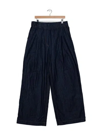 Pre-owned Dries Van Noten Mid-rise Wide Leg Jeans In Blue