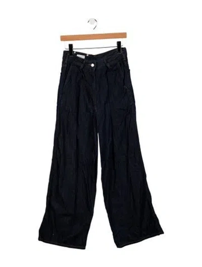 Pre-owned Dries Van Noten Mid-rise Wide Leg Jeans In Blue