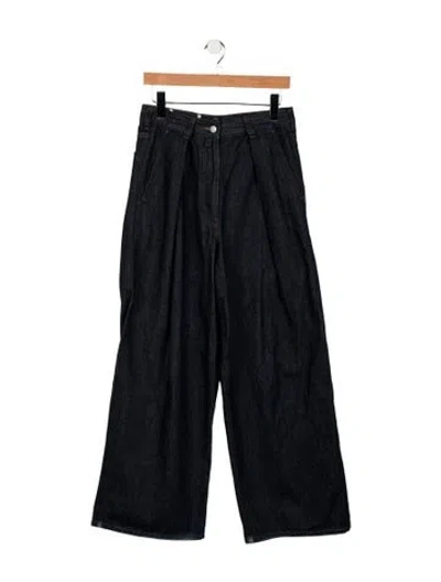 Pre-owned Dries Van Noten Mid-rise Wide Leg Jeans In Blue