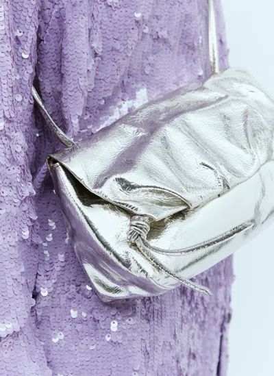 Dries Van Noten Mignon Mini Shoulder Bag In Silver