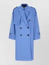 Dries Van Noten Military Style Trench Coat Epaulettes In Blue