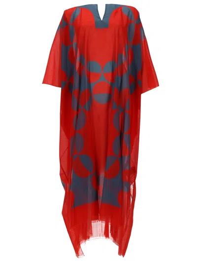 Dries Van Noten Mini Dress In 100% Cotton In Red