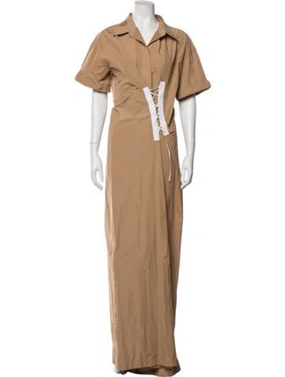 Pre-owned Dries Van Noten Mini Dress In Neutral