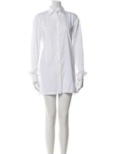 Pre-owned Dries Van Noten Mini Dress In White