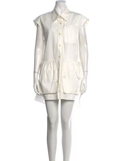 Pre-owned Dries Van Noten Mini Dress In White