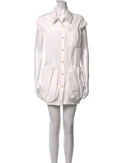 Pre-owned Dries Van Noten Mini Dress In White