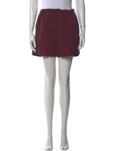 Pre-owned Dries Van Noten Mini Shorts In Burgundy