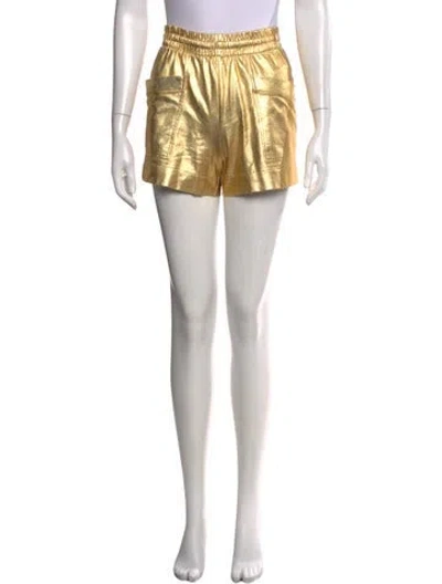 Pre-owned Dries Van Noten Mini Shorts In Gold