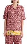 DRIES VAN NOTEN DRIES VAN NOTEN MIXED PRINT OVERSIZE CAMP SHIRT