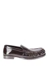 Dries Van Noten Moccasin Shoe With Shiny Leather In Gray