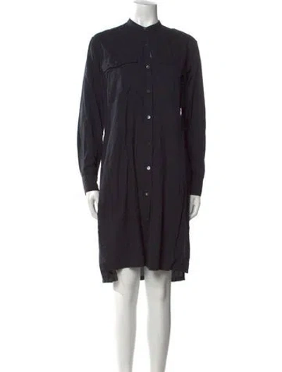 Pre-owned Dries Van Noten Mock Neck Knee-length Dress In Black