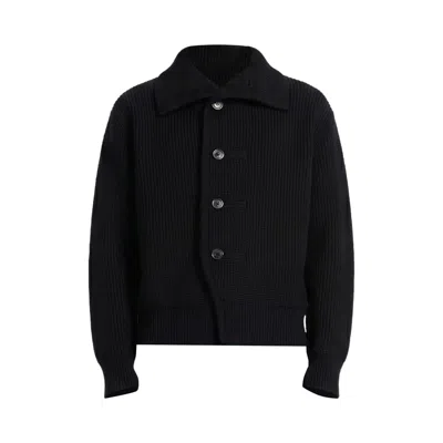 Pre-owned Dries Van Noten Mock-neck Cardigan 'black' | Men's Size S