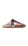 Dries Van Noten Polka-dot Lace-up Slip-ons In Brown