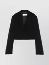 Dries Van Noten Modern Cropped Jacket Featuring Notched Lapels In Black
