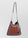 Dries Van Noten Modern Geometric Shoulder Bag With Adjustable Strap In Purple