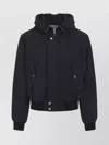 Dries Van Noten Modern Hooded Jacket Ribbed Cuffs In Black