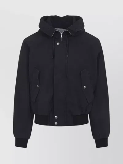 DRIES VAN NOTEN MODERN HOODED JACKET RIBBED CUFFS