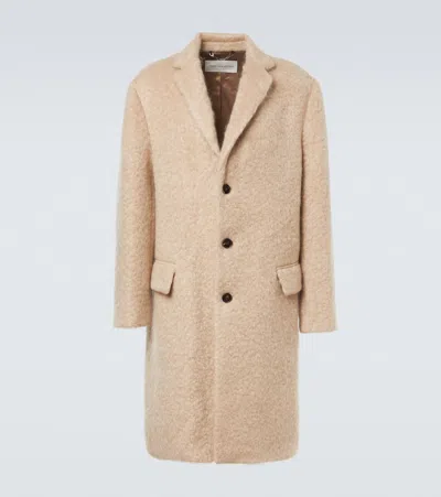 Dries Van Noten Mohair And Wool Coat In Pink