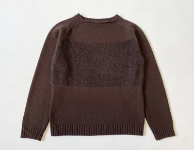 Pre-owned Dries Van Noten Mohair Stripe Brown Wool Sweater