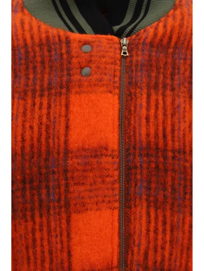 Dries Van Noten Mohair-blend Oversized Bomber Jacket In Red