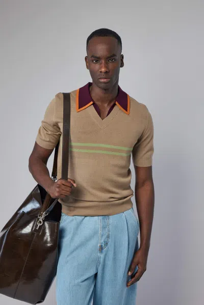 Dries Van Noten Molar 3716 M.k.polo In Brown