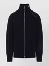Dries Van Noten Men Zippered Wool Sweater In Blue