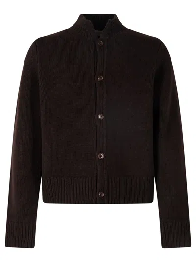 Dries Van Noten Moorea Wool Cardigan In Brown