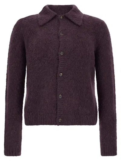 Dries Van Noten Mora Cardigan In Purple