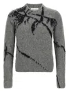 Dries Van Noten Mouche Embroidered Cropped Wool Sweater Clothing