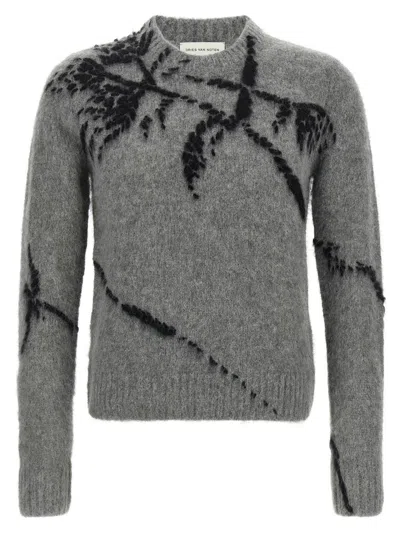 Dries Van Noten Gray Wool Blend Sweater