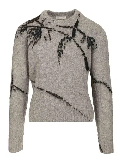Dries Van Noten Mouche Sweater In Alpaca Blend In Gray