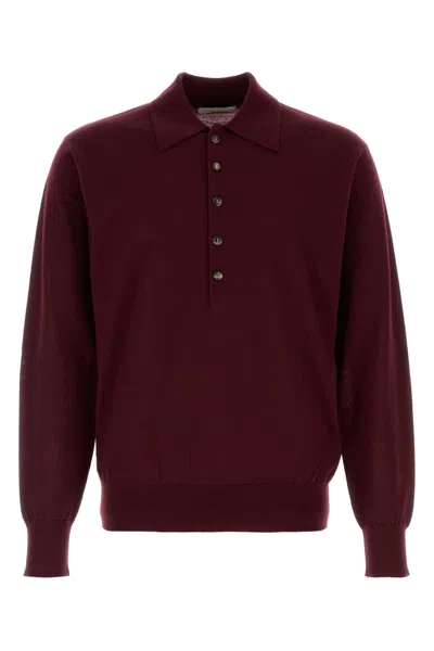 Dries Van Noten Muano Merino Wool Grape Wool Sweater In Burgundy